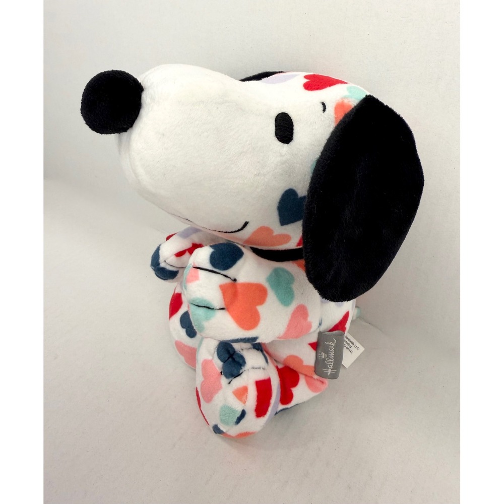 Hallmark Peanuts Floppy Snoopy Plush Heart Pattern Multi Valentine Gift NWT - Picture 2 of 8